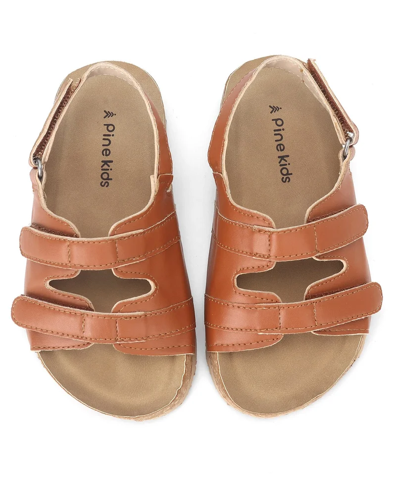 Pine Kids Pine Kids Sandals With Velcro Closure - Brown